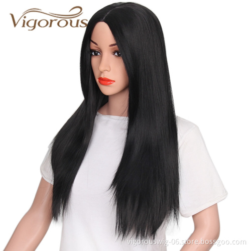 Cheapest High Quality Long High Temperature Fiber For Black Women Ombre Wholesale Synthetic Wigs Heat Resistant Hair